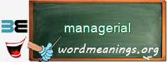 WordMeaning blackboard for managerial